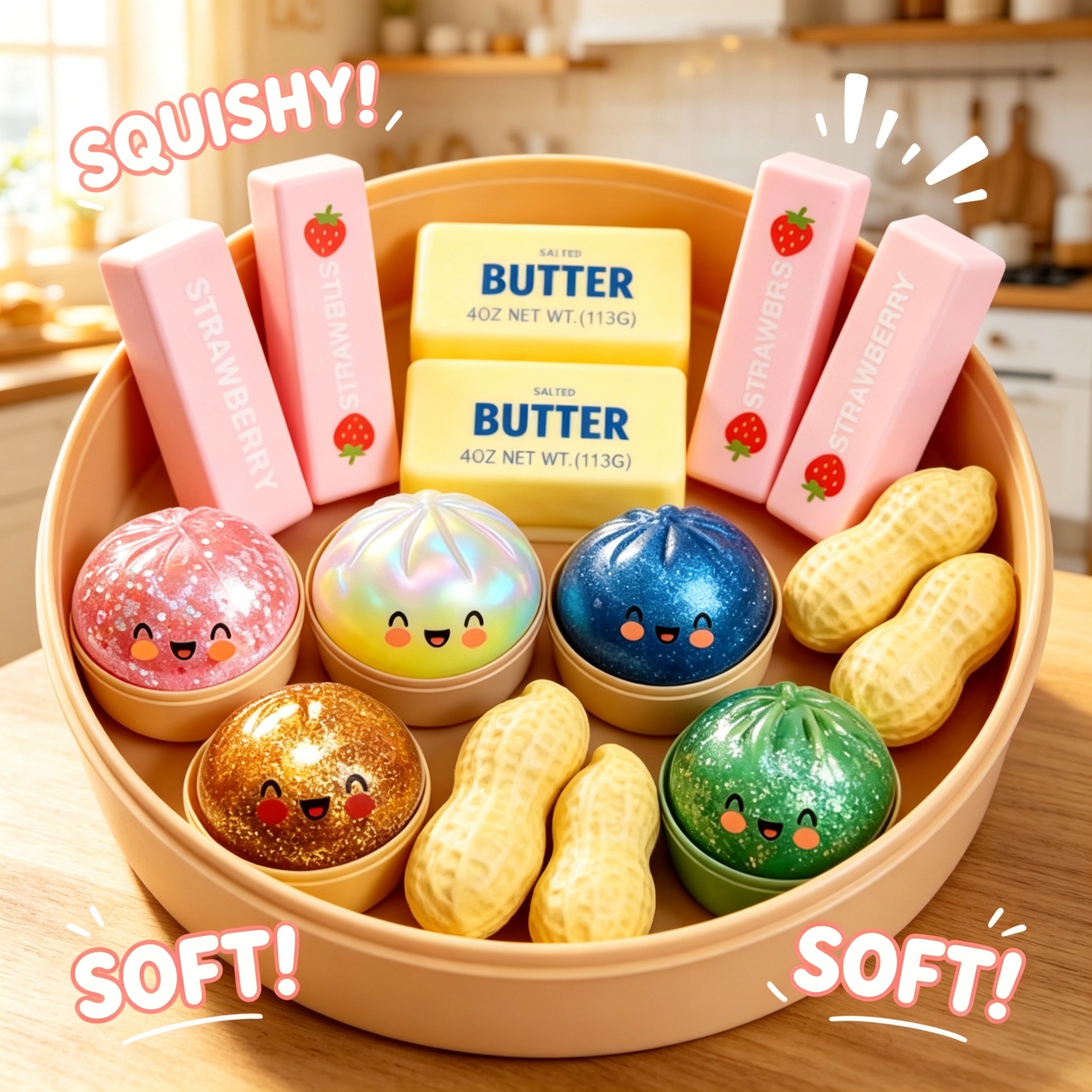 Crystal Growing Kit - Dumpling Squishy Cheese Toy Ornaments Simulation