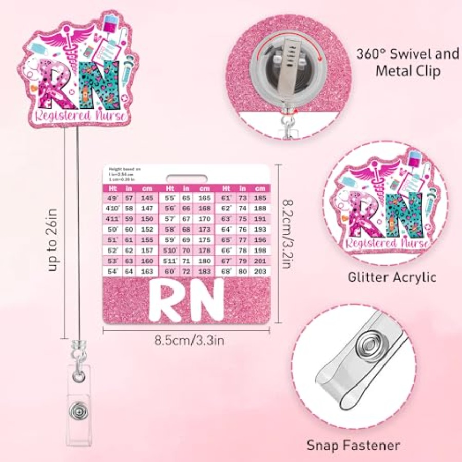 Registered Nurse Badge Reel Re - Science Buddy avaliação e preço