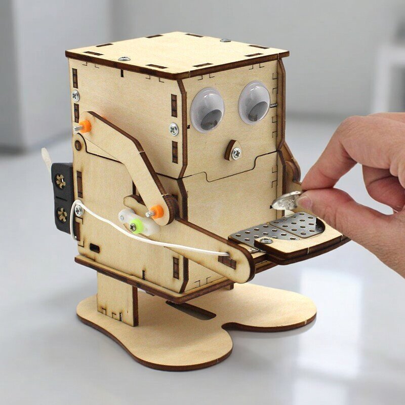 Wooden Assemble DIY Robot Eati - Science Max avaliação e preço