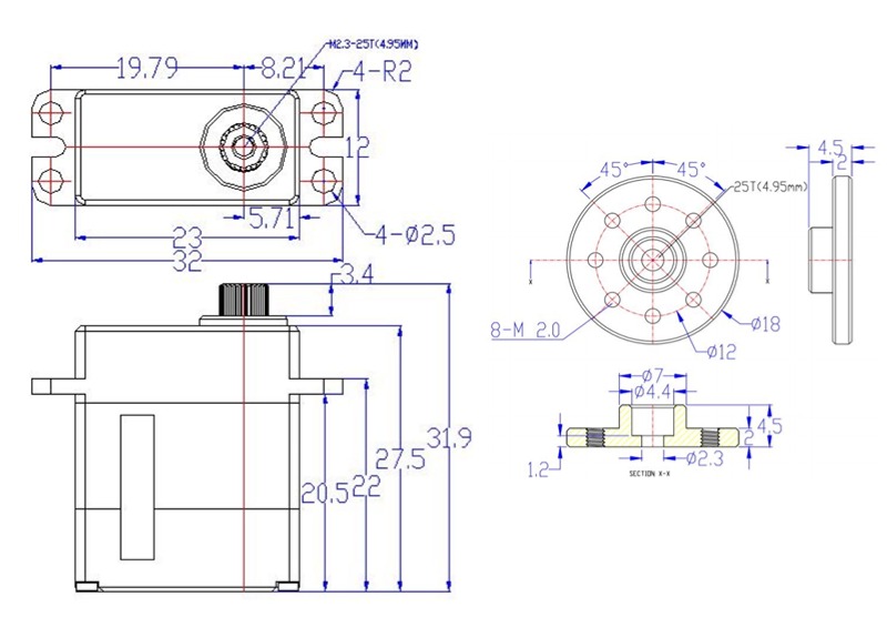 Feetech HLS3606M Constant Forc - Science Robotics avaliação e preço