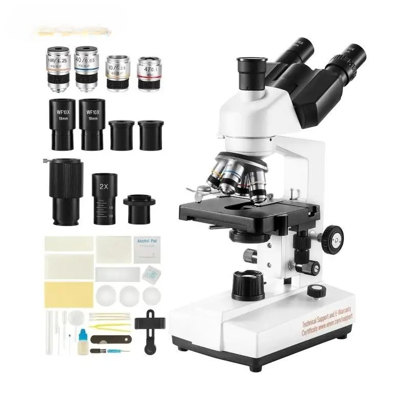 VEVOR Compound Trinocular Micr - Microscope Compound 40X avaliação e preço