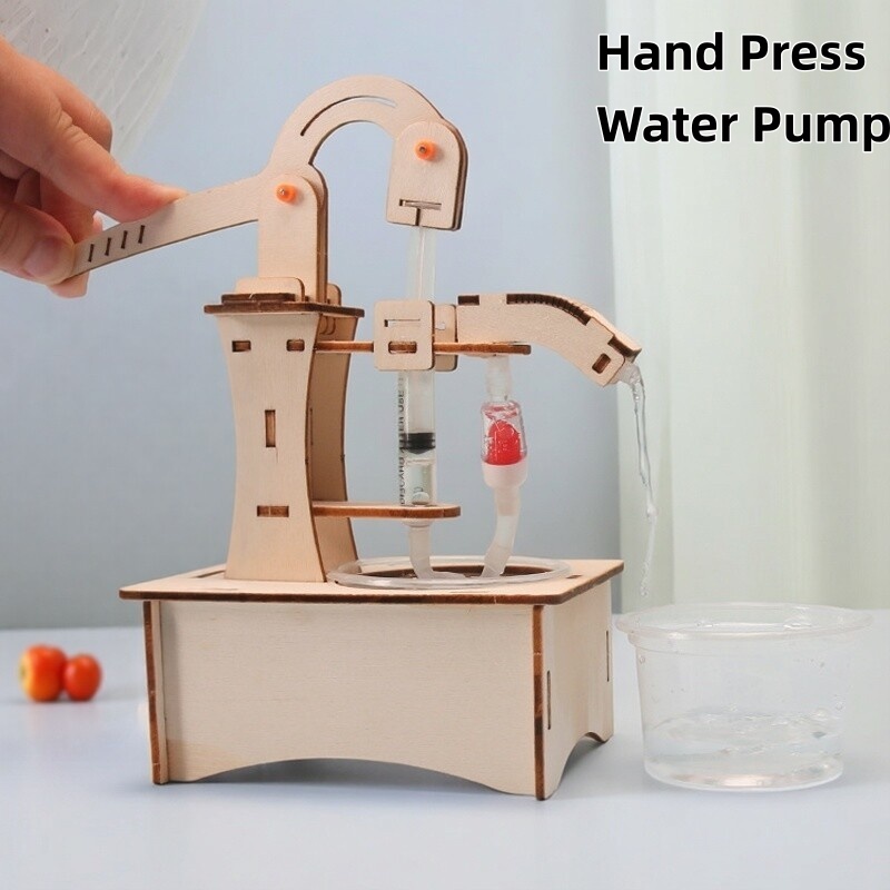 Wooden DIY Hand Pump Well Mode - Science Max avaliação e preço