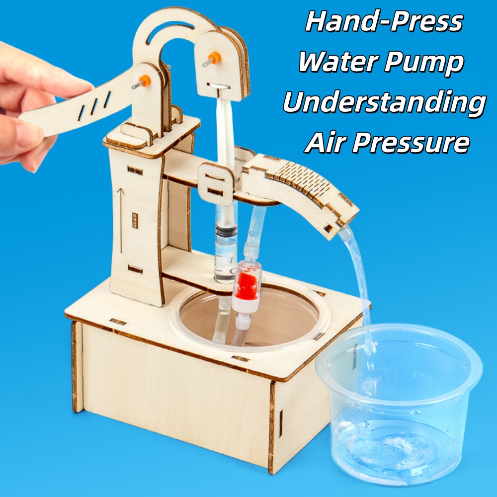Wooden DIY Hand Pump Well Mode - Science Max avaliação e preço