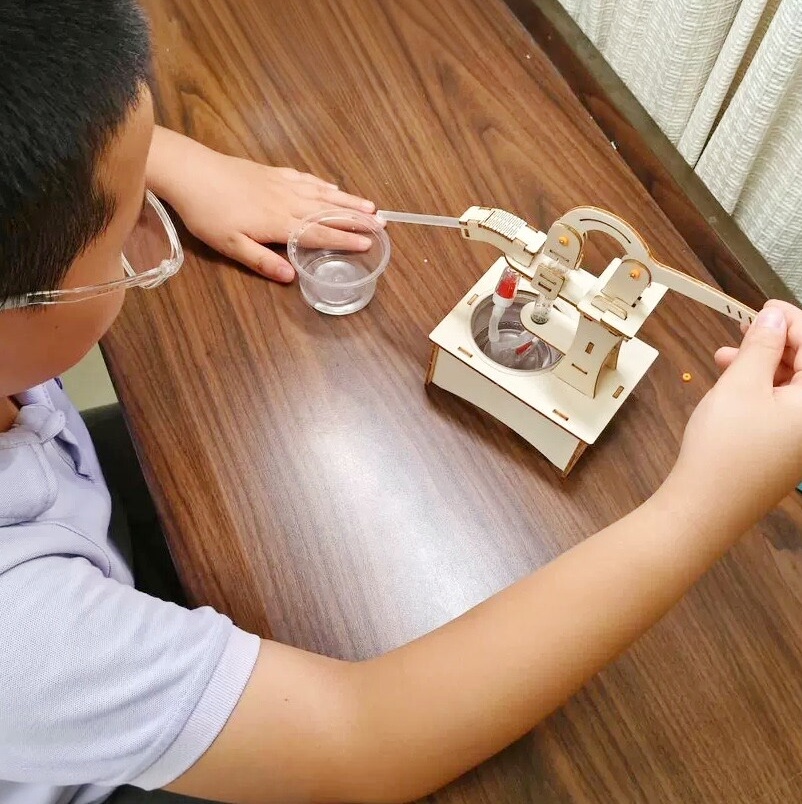 Wooden DIY Hand Pump Well Mode - Science Max avaliação e preço
