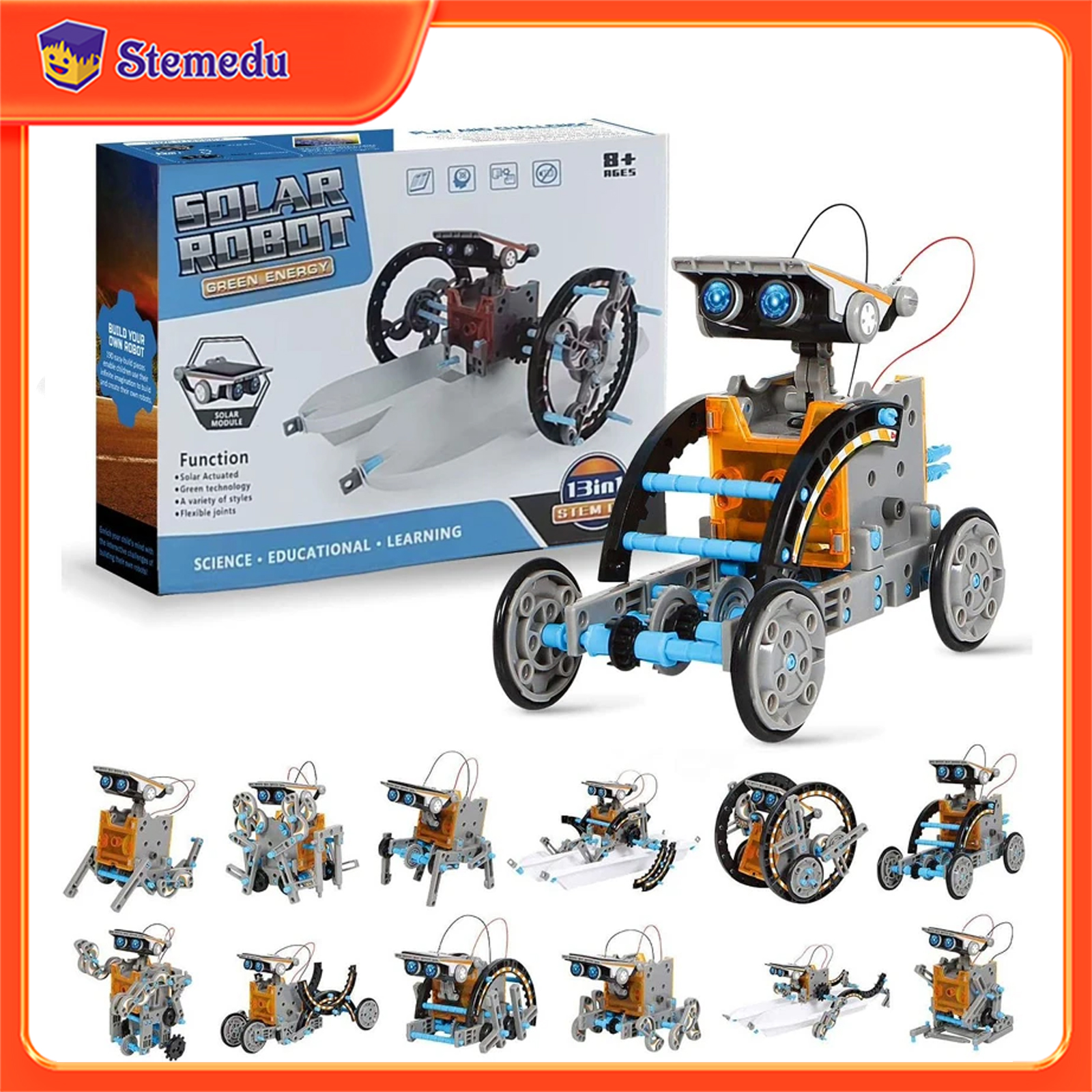13 in 1 Solar Powered Robot Sc - Science Robotics avaliação e preço