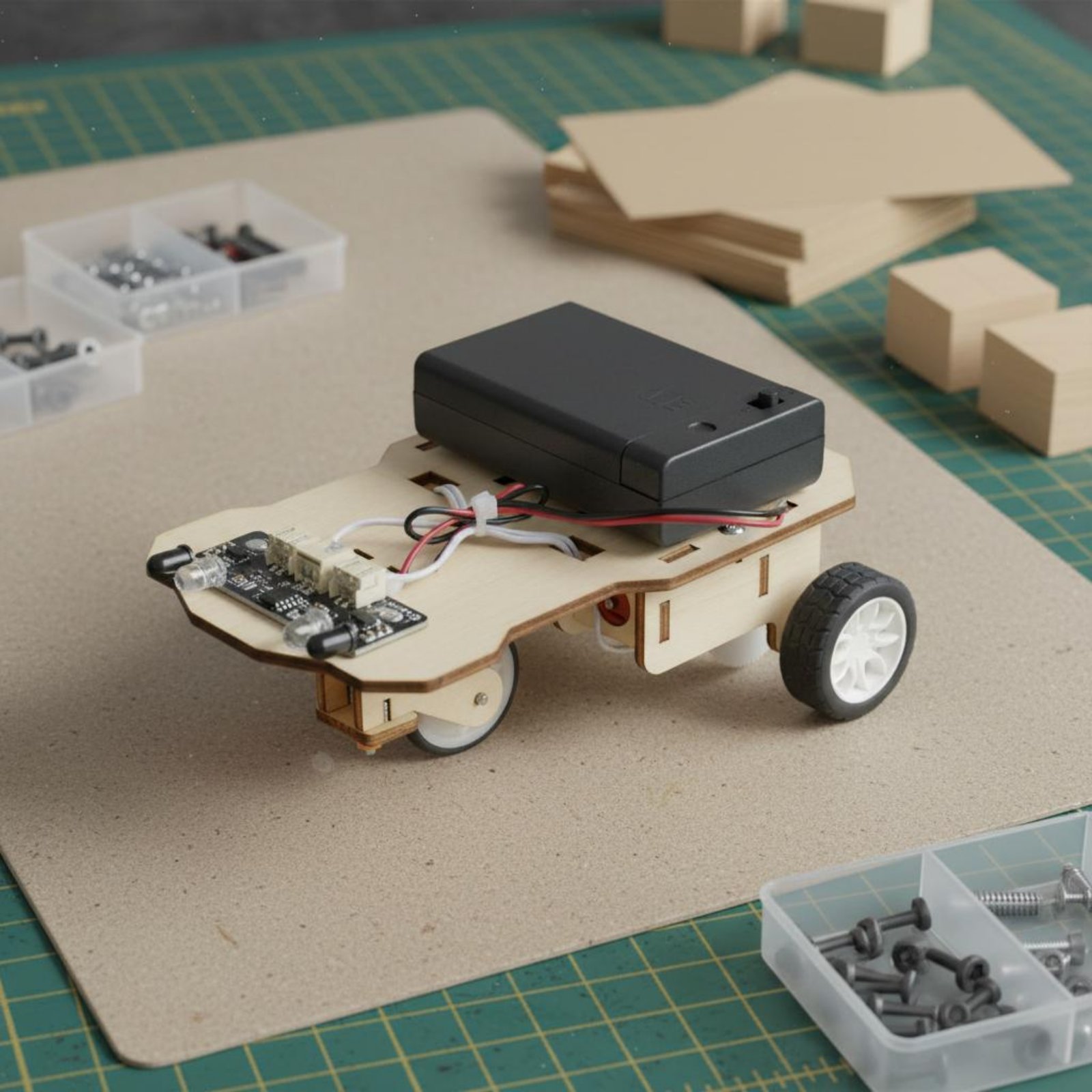 Wooden Intelligent Vehicle Kit - Science Robotics avaliação e preço